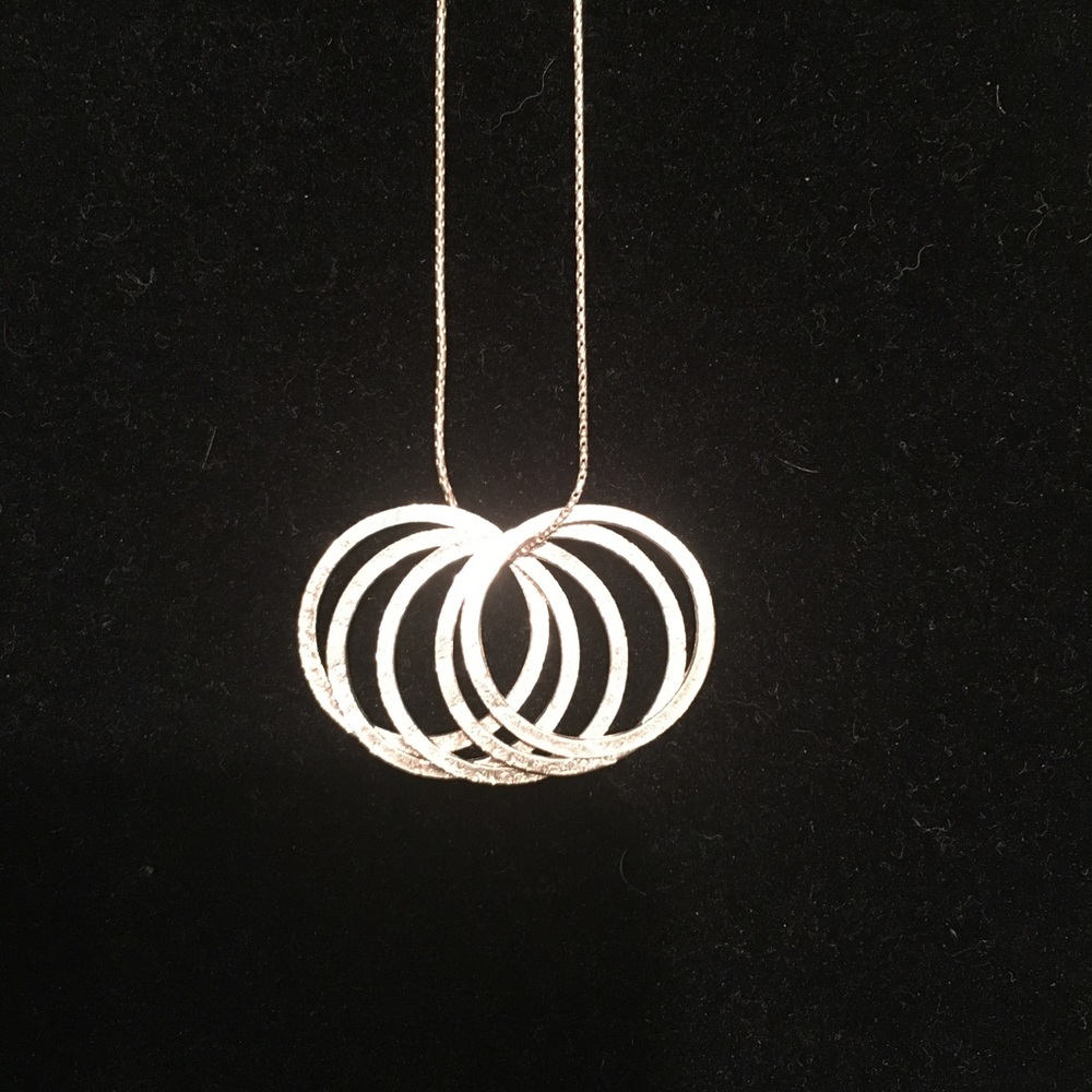 Silpada .925 Sterling Silver Necklace with 5 rings